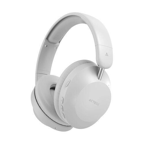 AUDIFONOS ACTECK TRITON PRO HP636 / DIADEMA / INALAMBRICOS / BT 5.4 - AUX 3.5 MM / MICROFONO OMNIDIRECCIONAL / BATERIA 30 HRS / CANCELACION DE RUIDO / ULTRALIGEROS / 20 HZ-20 KHZ / BLANCO / AC-940931