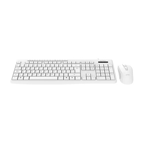 KIT ACTECK CREATOR PRIME MK455 / TECLADO Y MOUSE / ALAMBRICO / USB 2.0 / WINDOWS / ESPAÑOL / 105 TECLAS / MEMBRANA / MULTIMEDIA / OPTICO / 1600 DPI AJUSTABLE / 4 BOTONES / BLANCO / AC-941792