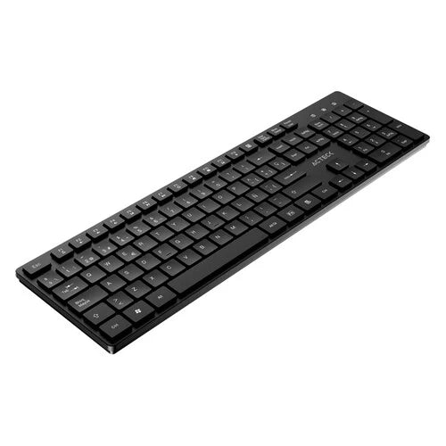 TECLADO ACTECK VANTAGE AERO TI555 / INALAMBRICO DONGLE USB / ESPAÑOL / MULTIMEDIA / WINDOWS / 105 TECLAS / NEGRO / AC-943468