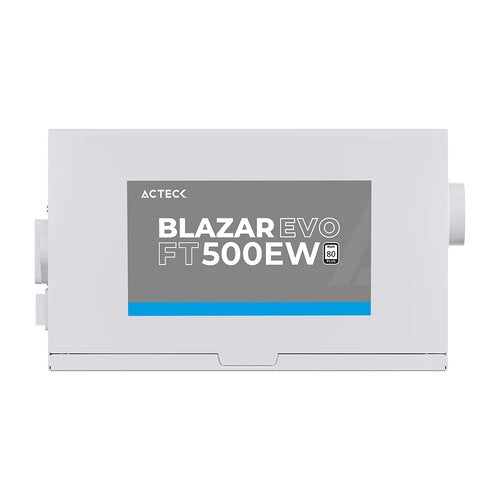 FUENTE DE PODER ACTECK BLAZAR EVO FT500EW / ATX / 500 W / NO MODULAR / VENTILADOR 120 MM / SWITCH DE VOLTAJE / BLANCO / ES-05001EW