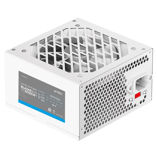 FUENTE DE PODER ACTECK BLAZAR EVO FT600EW/ ATX / 600 W / NO MODULAR / VENTILADOR 120 MM /  BLANCO / ES-05003EW