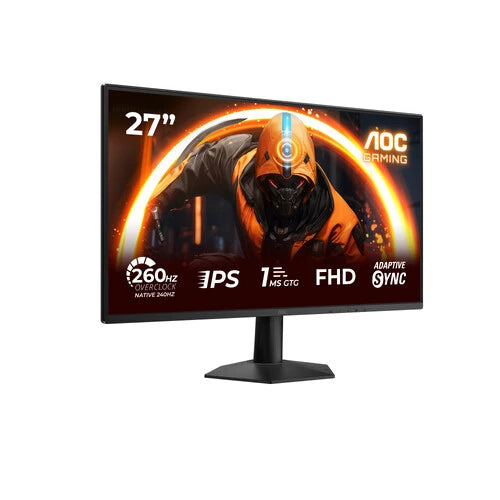 MONITOR GAMER AOC 27G50Z / PANEL IPS / 27 PULGADAS / HDMI / DISPLAYPORT / ASPECTO 16;9 / TR 1 MS / ADAPTIVE SYNC / 260 HZ / RESOLUCION 1920 X 1080 / BRILLO 300 CD/M2 / VESA 100X100 MM / NEGRO Y ROJO