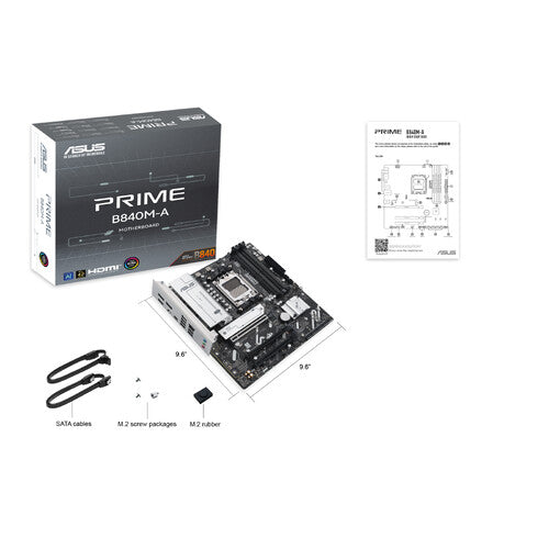 MB ASUS B840 AMD S-AM5 9A GEN /4X DDR5 7600 /HDMI /2X DP /2X USB 3.2 /MICRO ATX /GAMA MEDIA