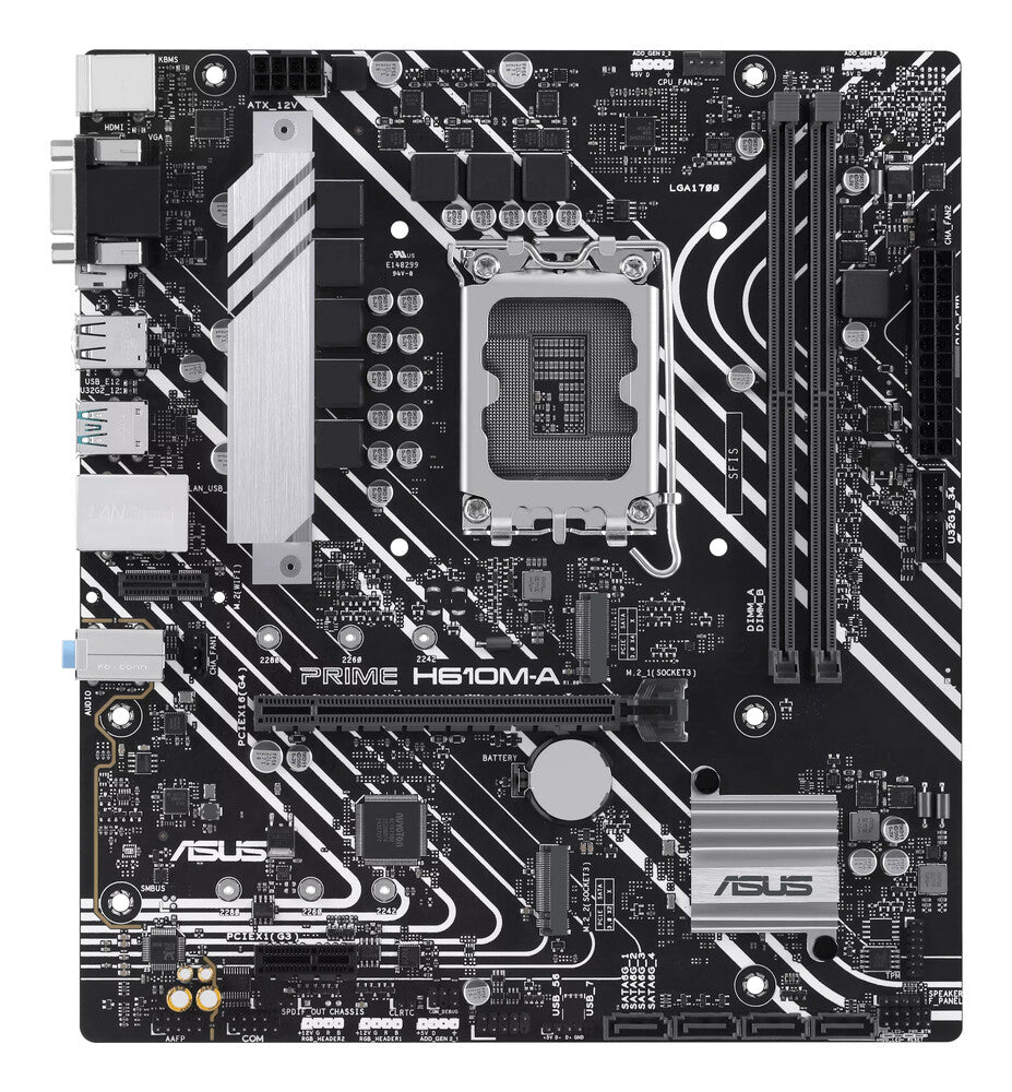 MB ASUS H610 INTEL S-1700 12A GEN/2X DDR4 2666/HDMI/D-SUB/M.2/2X USB3.2/MICRO ATX/GAMA BASICA