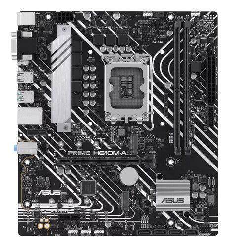 MB ASUS H610 INTEL S-1700 12A GEN/2X DDR4 2666/HDMI/D-SUB/M.2/2X USB3.2/MICRO ATX/GAMA BASICA