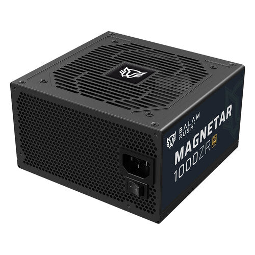 FUENTE DE PODER GAMER BALAM RUSH MAGNETAR 1000ZR / 1000 W / ATX 3.0 / FULL MODULAR / CERTIFICADA 80 PLUS GOLD / BAJO NIVEL DE RUIDO / UVP, OVP, OPP Y SCP / NEGRO / BR-940306