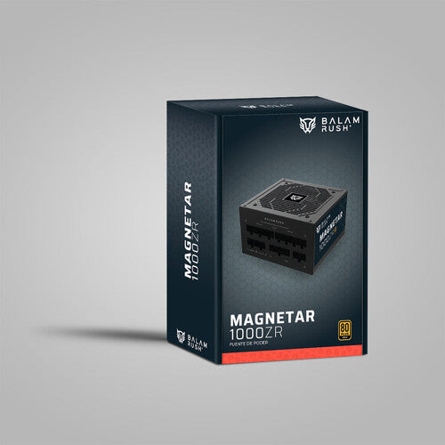 FUENTE DE PODER GAMER BALAM RUSH MAGNETAR 1000ZR / 1000 W / ATX 3.0 / FULL MODULAR / CERTIFICADA 80 PLUS GOLD / BAJO NIVEL DE RUIDO / UVP, OVP, OPP Y SCP / NEGRO / BR-940306