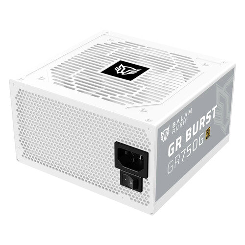 FUENTE DE PODER GAMER BALAM RUSH GR BURST GR750G / 750W / CERTIFICADA 80 PLUS GOLD / ATX / FULL MODULAR / BAJO NIVEL DE RUIDO / UVP, OVP, OPP Y SCP / BLANCO / BR-940337