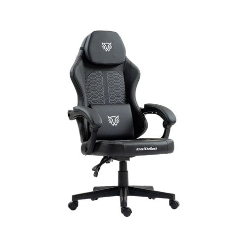 SILLA GAMER BALAM RUSH FORCE MAX Z3 / HASTA 120 KG / INCLINACION 135 GRADOS / SOPORTE LUMBAR ERGONOMICO / PISTON CLASE 3 / NEGRO / BR-940634