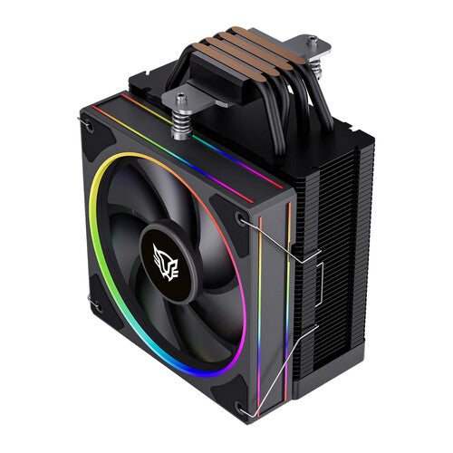 ENFRIAMIENTO DE AIRE GAMER BALAM RUSH HELIUX PRO HEX50 / DISIPADOR / TDP 220 W / COMPATIBILIDAD UNIVERSAL AMD - INTEL / ARGB PERSONALIZABLE / 4 PIPAS / VENTILADOR 120 MM / NEGRO / BR-942041