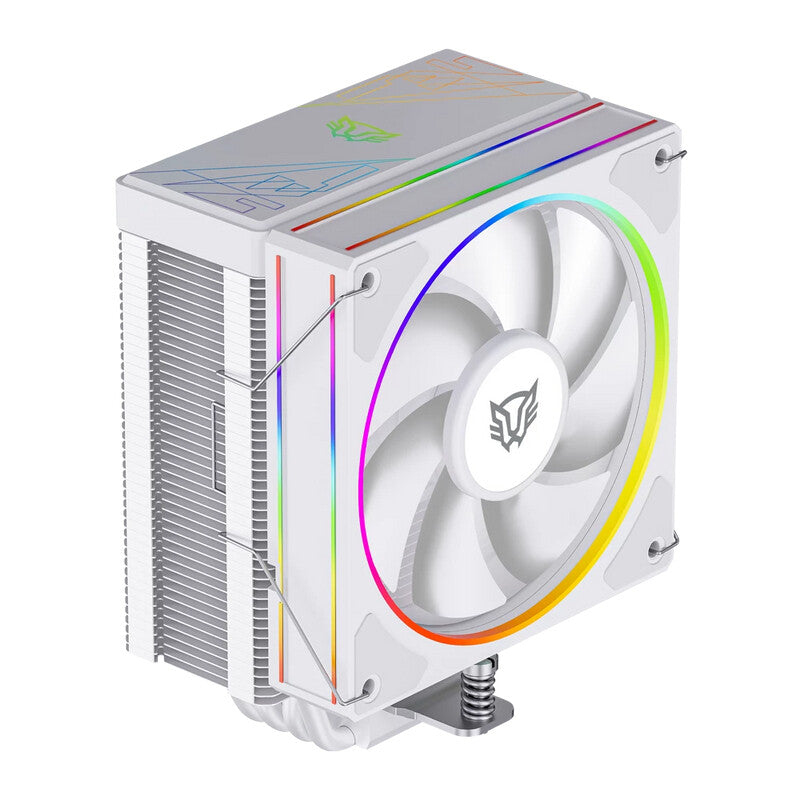 ENFRIAMIENTO DE AIRE GAMER BALAM RUSH HELIUX PRO HEX50 / DISIPADOR / TDP 220 W / COMPATIBILIDAD UNIVERSAL AMD - INTEL / ARGB PERSONALIZABLE / 4 PIPAS / VENTILADOR 120 MM / BLANCO / BR-942058