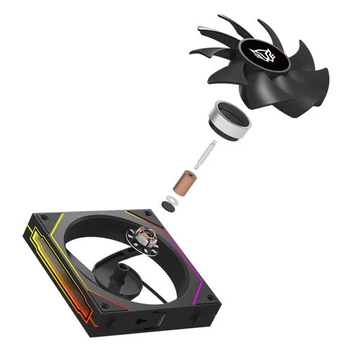 KIT 3 VENTILADORES BALAM RUSH EOLOX LINK EXL95/ FLUJO DE AIRE OPTIMO / VELOCIDAD 1800 RPM / SILENCIO CON PODER / CONEXIÓN DAISY-CHAIN / RGB / NEGRO / BR-942089