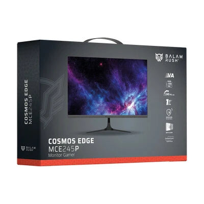 MONITOR GAMER BALAM RUSH COSMOS EDGE MCE245P / 24.5 PULG / PLANO / LED / 240 HZ  / VESA 75 X 75 MM / 1 MS / BOCINAS DE 3W / AJUSTE DE INCLINACION / NEGRO / BR-944113
