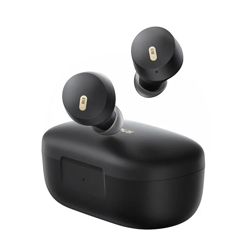 AUDIFONOS INALAMBRICOS BLUETOOTH 5.3 BASEUS, BOWIE E18, 25 HORAS CON EL ESTUCHE DE CARGA, HASTA 6 HORAS DE USO CONTINUO, COMPATIBLE CON ANDROID, IOS, WINDOWS, COLOR NEGRO