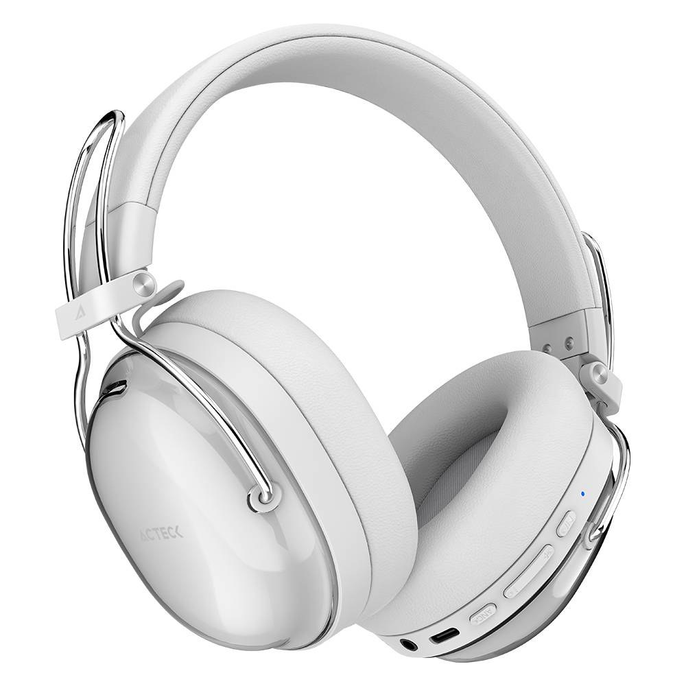 Audífonos Inalámbricos Bluetooth Luxe Pure HP730 Acteck Elite Series Cancelación de ruido activo  hibrido - Color Blanco. AC-940887