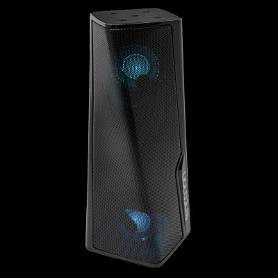 BOCINA BLUETOOTH NB-02 TRUE WIRELESS RADIO FM MICRO SD USB AUX 3.5MML MANOS LIBRES LUZ LED 10 WATTS RMS RGB NEGRO -
