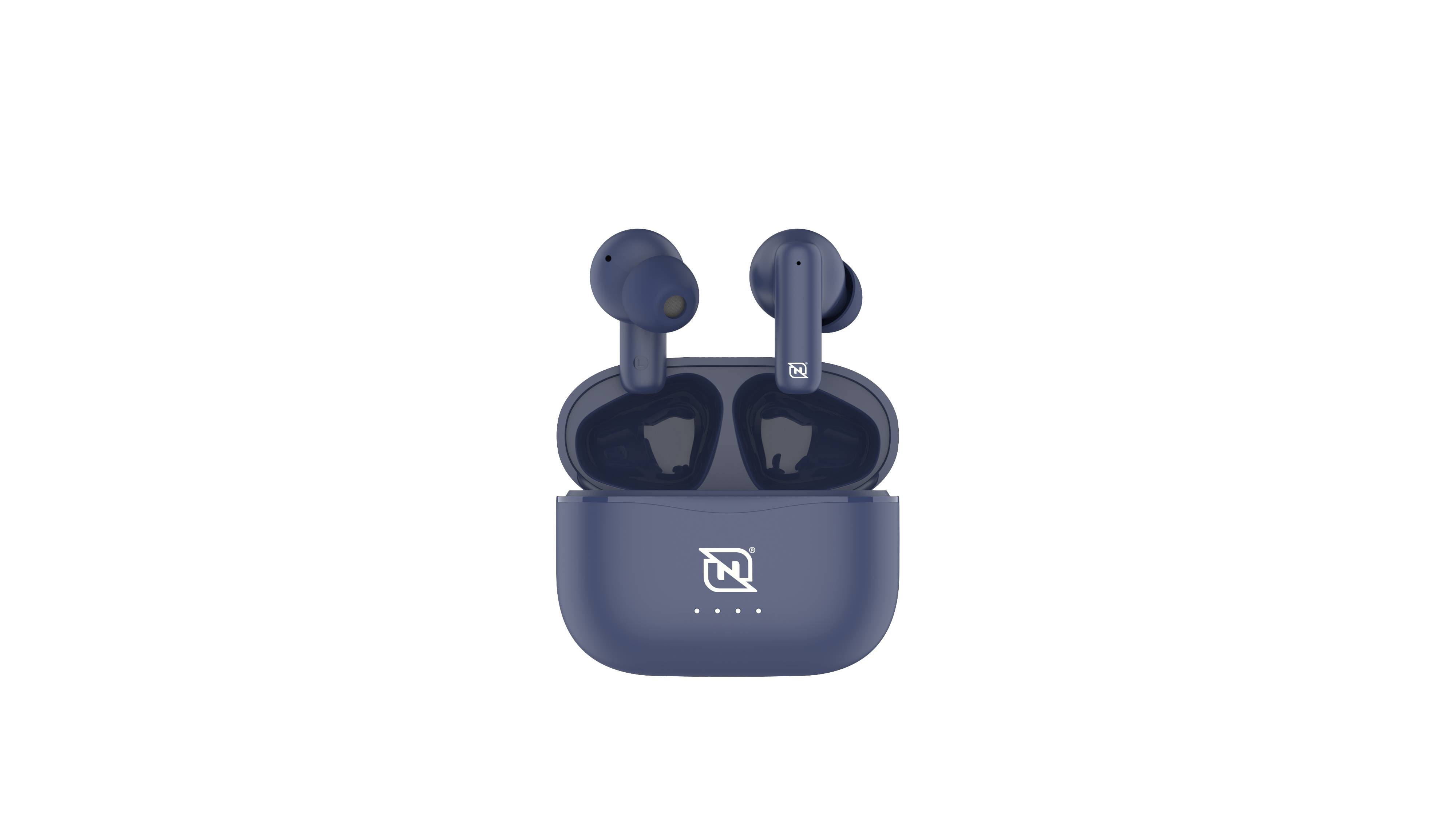 AUDIFONOS IN-EAR NTWS-103 BLUETOOTH 5.3 TWS SUPER BASS MANOS LIBRES HASTA 5 HRS DE DURACIÓN - 4 INDICADORES DE CARGA EN DOCK, AZUL