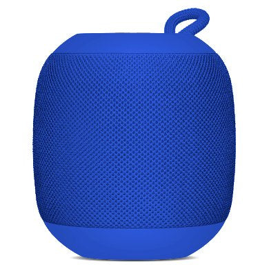 BOCINA BLUETOOTH - INALAMBRICA, RECARGABLE, STEREO C/RADIO FM, LECTOR USB, MICRO USB, 3.5 MM, REDONDA, PORTATIL, ANTIDESLIZANTE, AZUL, BROBOTIX 263045