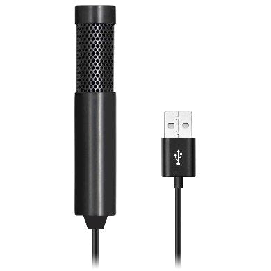 Micrófono Mini para PC BROBOTIX 651596 - 100Hz – 16KHz, 1.5 m, 7 cm, Negro