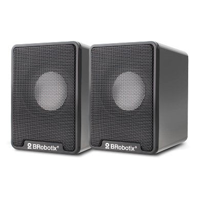 BOCINAS MULTIMEDIA - USB + 3.5 MM, NEGRO, 20 HZ – 20 KHZ 963937 BROBOTIX