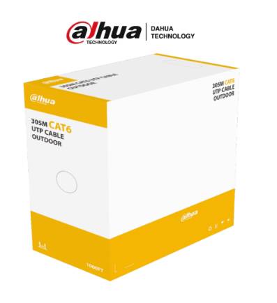 Bobina de Cable UTP para Exterior Cat6/ 100  Cobre/ 305 metros/ Color Negro/ Cubierta Exterior MDPE/ Cumple con Estandares ANSI/TIA 568-C.2/ RoSH -