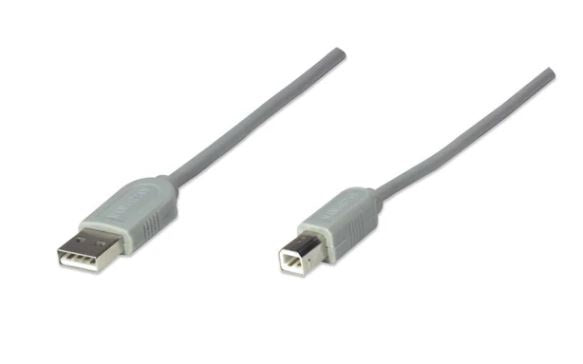 341028 CABLE usb para impresora; 5m color Gris. USB 1.1 tipo A macho a USB 1.1 tipo B macho. -