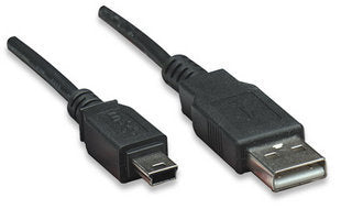333375 Cable USB 2.0 A macho/ Mini-B macho - 480 Mbps, 1.8 m, Negro