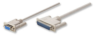 314770 Cable  Modem para Impresora con conector DB9 hembra a DB25 macho - 1.8m. Blindado y sellado