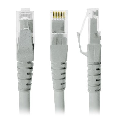Cable de Red - Cat6, 50 Cms, RJ-45, RJ-45, 100, cobre, Macho/Macho, contactos c/baño de oro, Gris, 308187 BROBOTIX