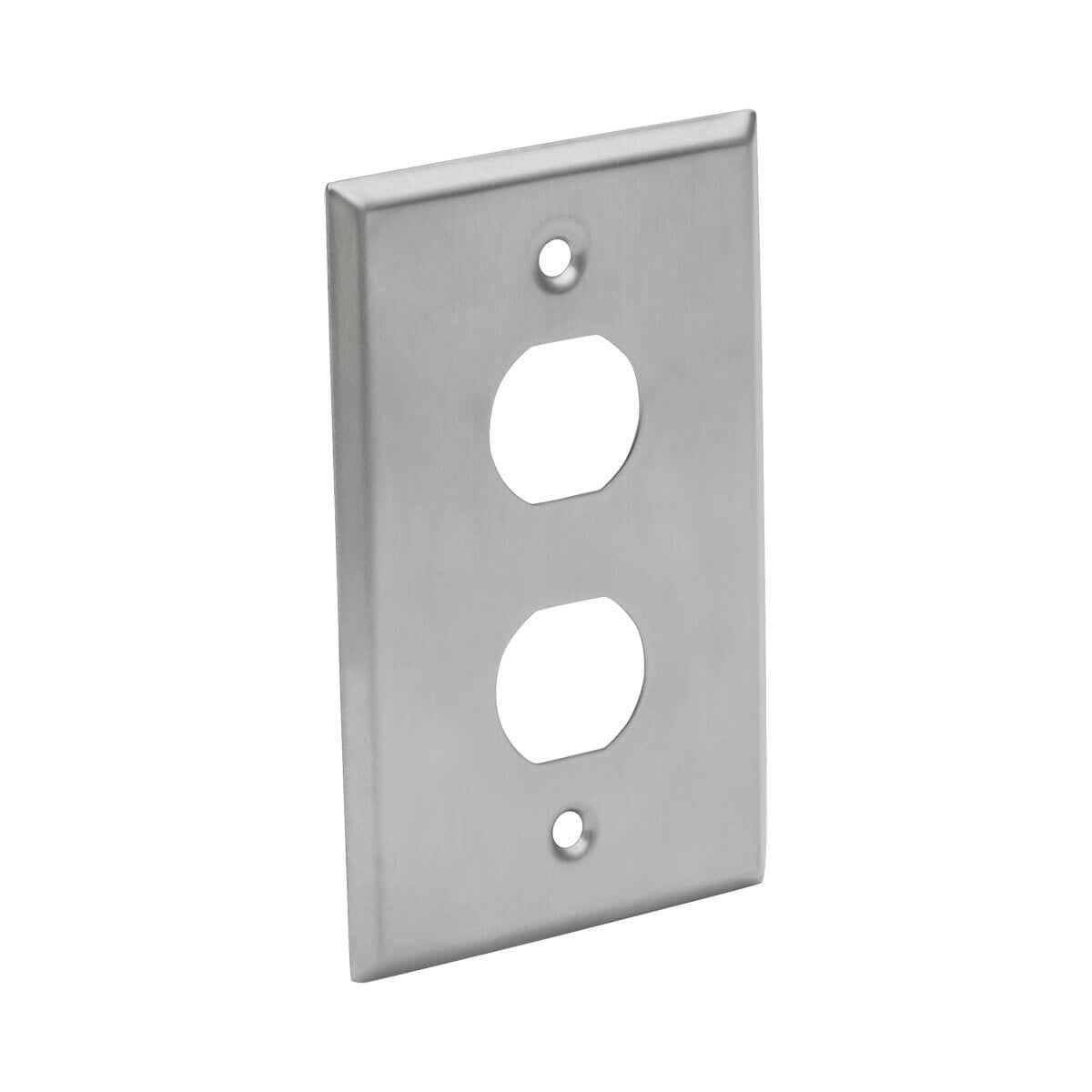 Placa Frontal de Ancho Sencillo de 2 Puertos TRIPP-LITE N206-FP02-IND - Plata, Acero inoxidable