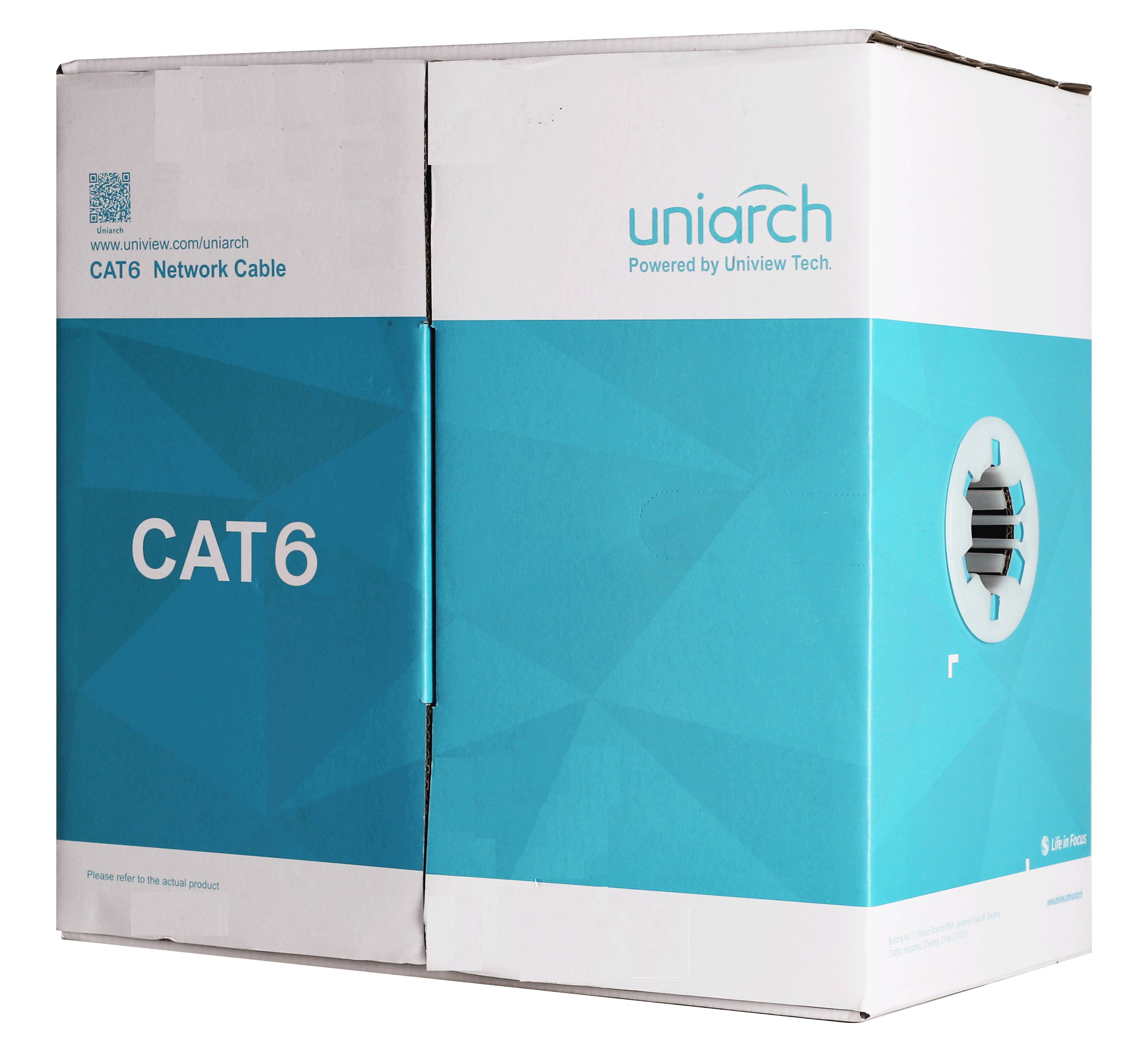 Cableado UTP Cat6 100 mts. UNV (CAB-6-CCA) Forro PVC Azul / 4 Pares Calibre 23 AWG / 100  Cobre / Uso Interior -
