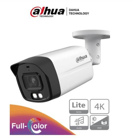 DAHUA HAC-HFW1809TLM-A-LED - Camara Bullet 4k Full Color/ 8 Megapixeles/ Lente de 2.8mm/ 106 Grados de Apertura/ Microfono Integrado/ 40 IR -