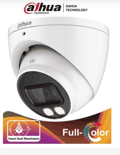 DAHUA HAC-HDW1239TN-IL-A - Camara Domo de 2 Megapixeles/ Iluminador Dual Inteligente+Full Color/ Lente de 2.8 mm/ 107 Grados/ Microfono Integrado/ WDR Real -