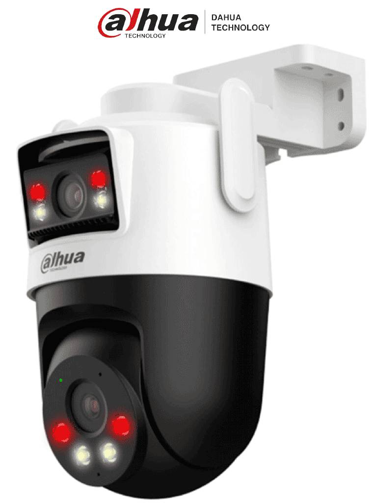 Cámara DAHUA IPC-WPT1339DD-SW-3E2-PV - Cámara IP PT Wifi Dual de 6 Megapíxeles, Dos lentes de 3 MP cada uno (fijo y PT)