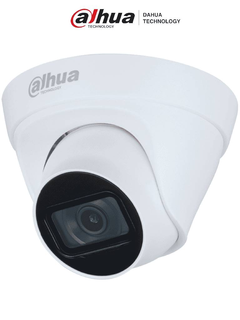 Camara DAHUA DH-IPC-HDW1230T1P-A-0280B-S6 - Cámara IP Domo 2MP con lente de 2.8 mm y ángulo de visión de 102 grados - micrófono integrado, IR de 30m, IP67,