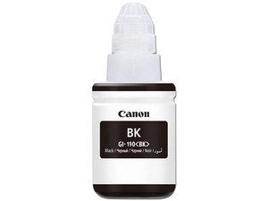 BOTELLA DE TINTA CANON GI-190 BK NEGRA,RENDIMIENTO 6,000 PAGINAS,COMPATIBLE G1100,G2100,G3100,G4100