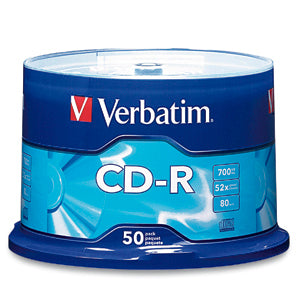Disco CD-R VERBATIM - CD-R, 700 MB, 50, 52x, 80 min