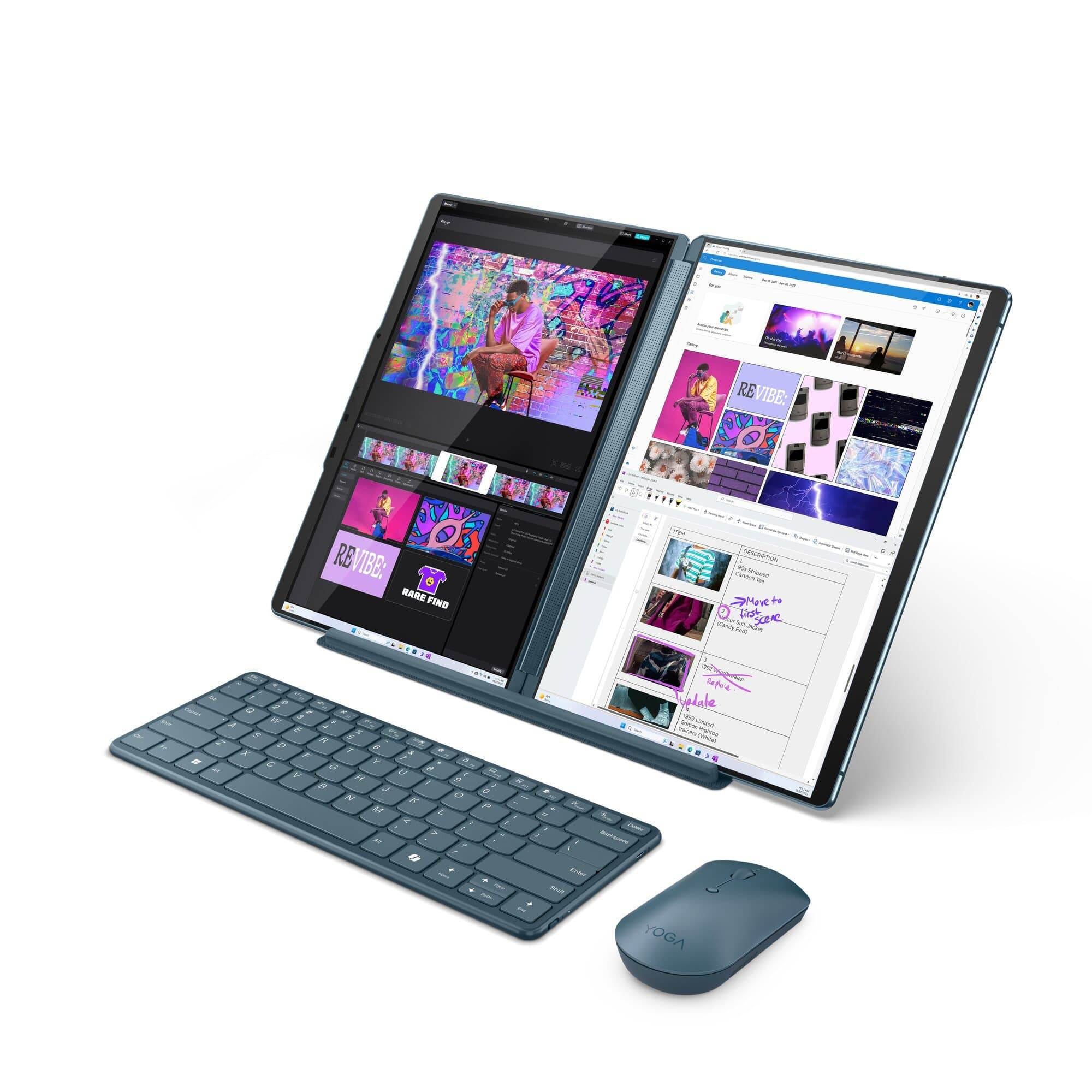 TOUCH Yoga Book 9 13IMU9 - Intel® Core™ Ultra 7 155U, RAM 16 GB, Windows 11 Home, 1 TB SSD, pantalla 2x 13.3 pulgadas 2.8K.