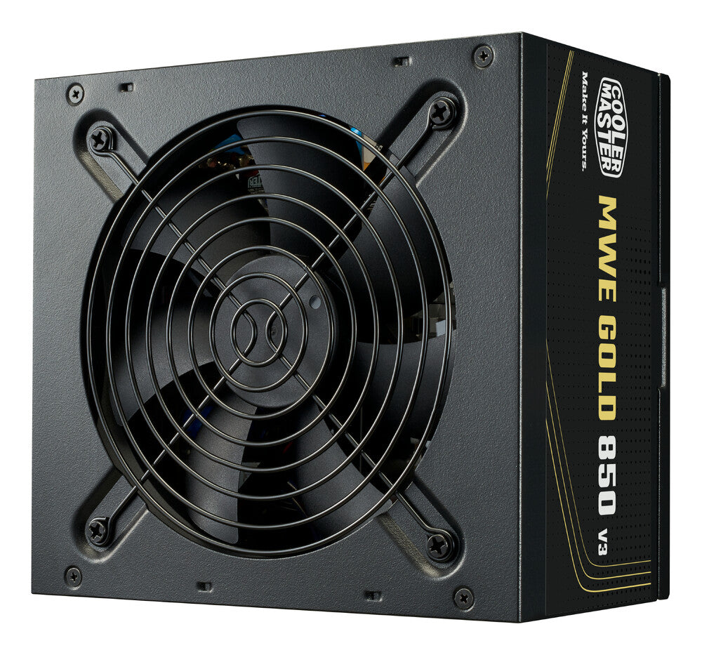 FUENTE DE PODER COOLER MASTER 850W MWE V3 ATX 3.1/80PLUS GOLD CERTIFICADA/NO MODULAR/GAMER