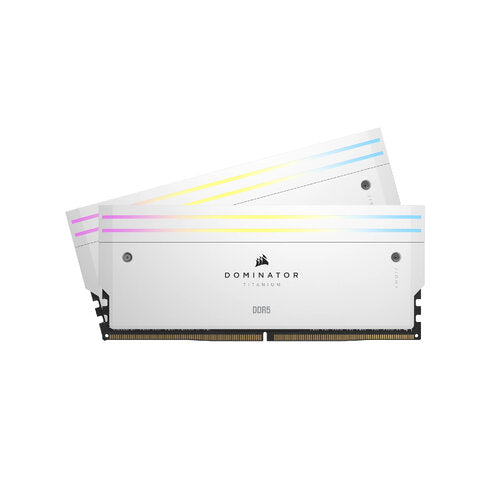 MEMORIA RAM CORSAIR DDR5 DOMINATOR PLATINUM DRAM 64 GB 2 32 GB 6.600 MT/S CL32 INTEL XMP WHITE