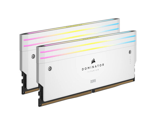 MEMORIA RAM CORSAIR DDR5 DOMINATOR PLATINUM DRAM 64 GB 2 32 GB 6.600 MT/S CL32 INTEL XMP WHITE