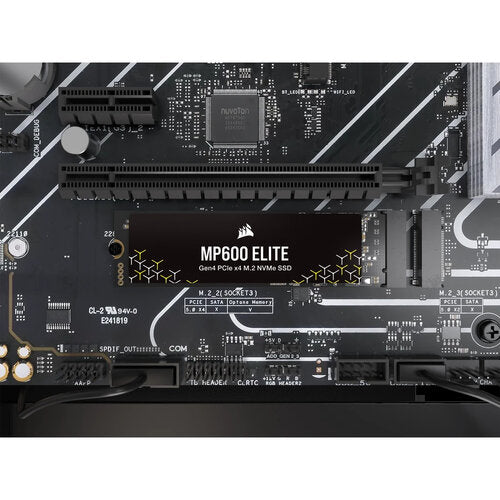 UNIDAD DE ESTADO SOLIDO INTERNO CORSAIR MP600 ELITE 1TB M.2 2280  NVME PCIE GEN 4 LECTURA 7000MB/S ESCRIT 6200MB/S SIN DISIPADOR  (CSSD-F1000GBMP600ENH)