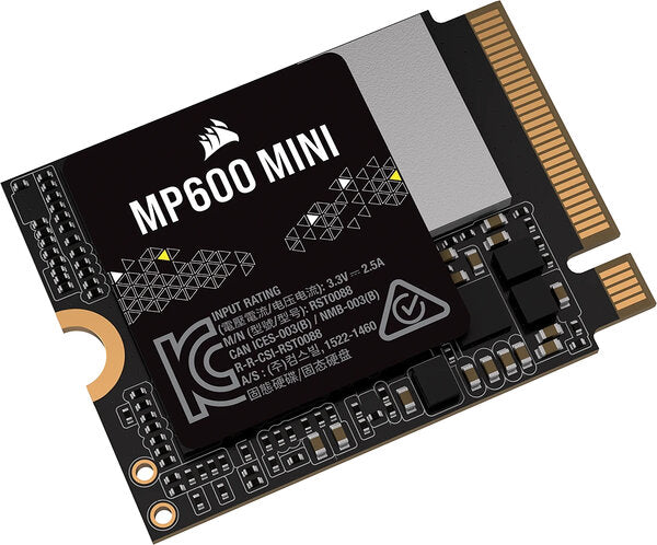 UNIDAD DE ESTADO SOLIDO INTERNO CORSAIR MP600  MINI 2TB M.2 2230 NVME PCIE GEN X4 LECTURA 7000MB/S  ESCRIT  6200MB/S CSSD-F2000GBMP600MNR2