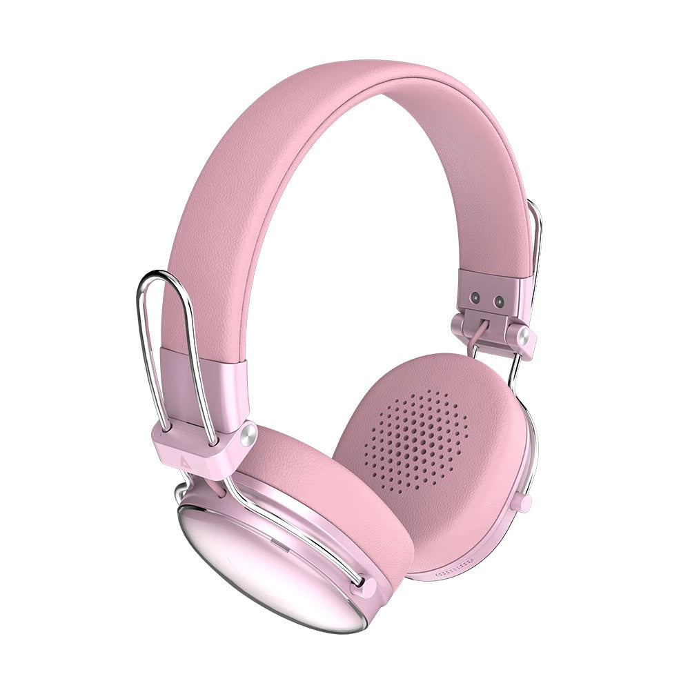 AUDIFONOS ACTECK LUXE CHIC HP710 / DIADEMA / INALAMBRICOS / BT 5.4 / MICROFONO OMNIDIRECCIONAL / 20 HZ A 20 KHZ / BATERIA 30 HRS / CANCELACION DE RUIDO HIBRIDO / ROSA / AC-940900