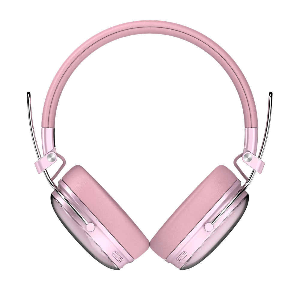 AUDIFONOS ACTECK LUXE CHIC HP710 / DIADEMA / INALAMBRICOS / BT 5.4 / MICROFONO OMNIDIRECCIONAL / 20 HZ A 20 KHZ / BATERIA 30 HRS / CANCELACION DE RUIDO HIBRIDO / ROSA / AC-940900
