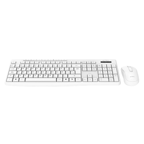 KIT ACTECK CREATOR PRIME MK255 / TECLADO Y MOUSE / INALAMBRICO / USB DONGLE / WINDOWS / ESPAÑOL / MEMBRANA / 105 TECLAS / MULTIMEDIA / OPTICO / 1600 DPI AJUSTABLE / 4 BOTONES / BLANCO / AC-941785