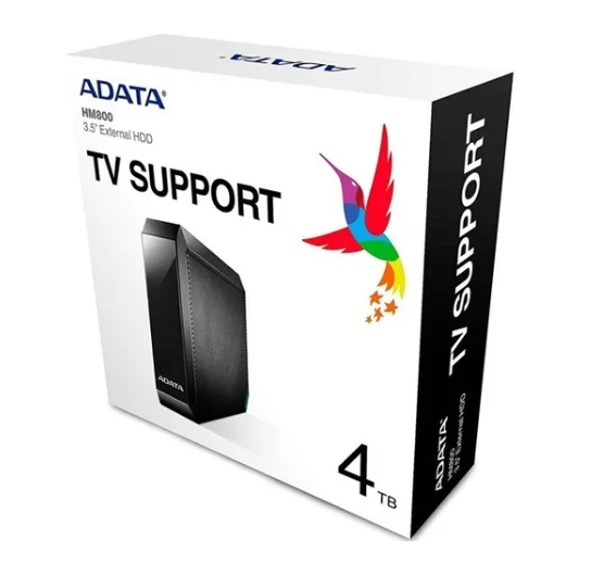 DISCO DURO EXTERNO ADATA HM800 4TB ESCRITORIO 3.5 USB 3.2 NEGRO WINDOWS MAC LINUX ADAPT ALIMENTACION
