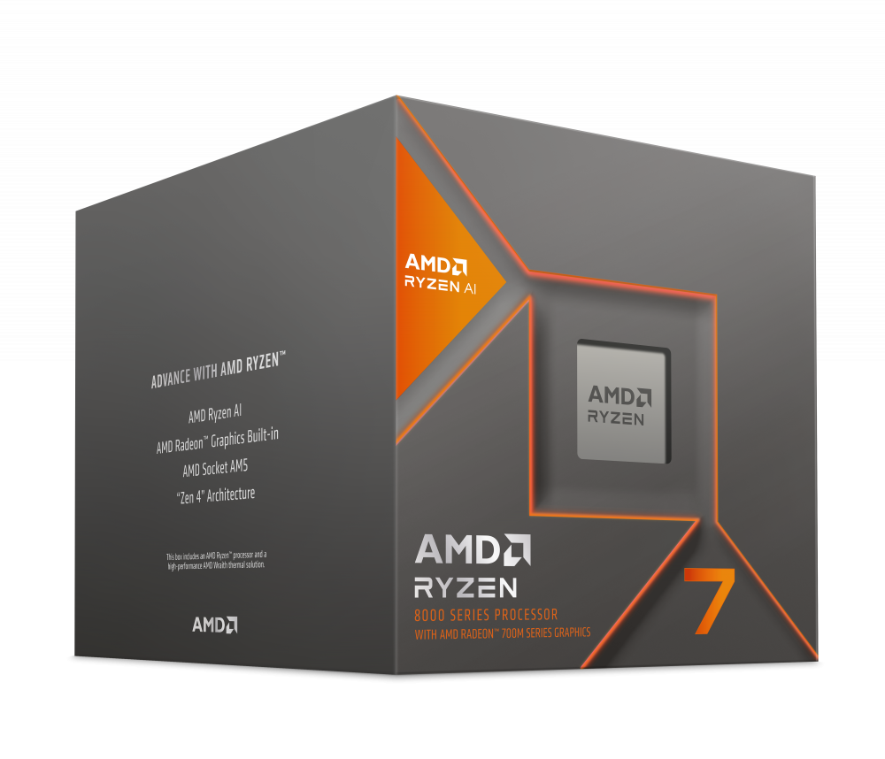 PROCESADOR AMD RYZEN 7 8700G S-AM5 5A GEN / 4.2 - 5.1 GHZ / CACHE 16MB / 8 NUCLEOS / CON GRAFICOS RADEON / CON DISIPADOR / GAME ALTA