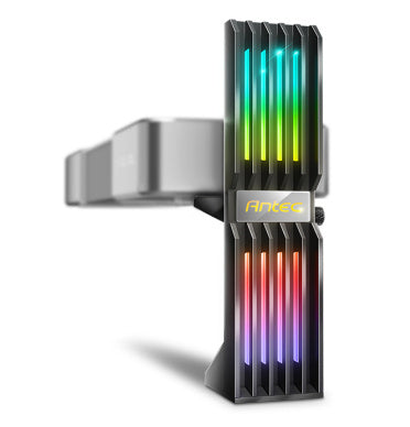 Soporte para Tarjeta de Video Antec ARGB, Base magnetica, Altura ajustable, Negro