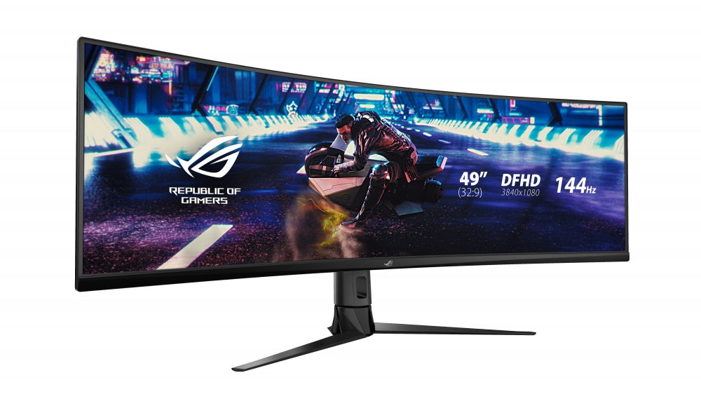 MONITOR GAMER ASUS ROG STRIX XG49VQ /49 /3840X1080 /TR 4MS /144HZ /2X HDMI /DP /ALTAVOCES /VESA /FREESYNC PREMIUM PRO /CURVO